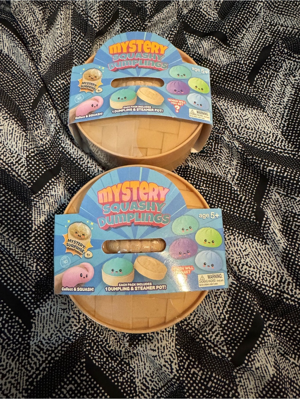 Lot of 2 Mystery Squashy Dumplings with steamer pot collectible set Sealed